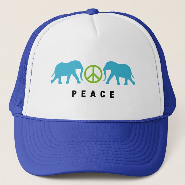 Casquette Eléphants avec paix (Devant)