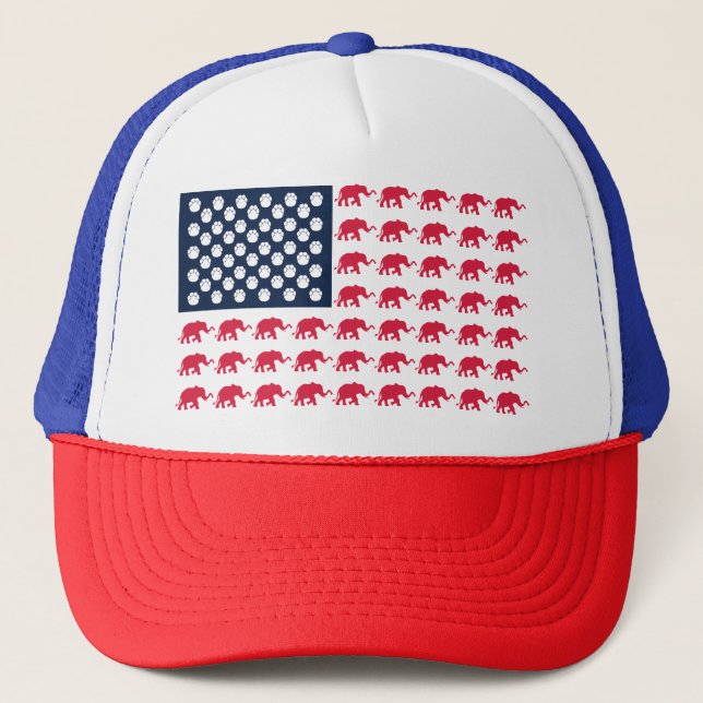 Casquette éléphants patriotiques (Devant)