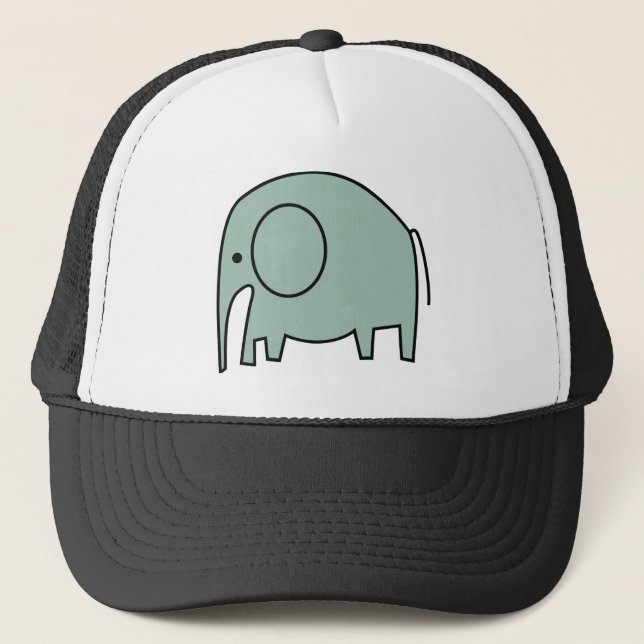 CASQUETTE ÉLÉPHANTS VERTS EN BON ÉTAT (Devant)