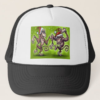 Casquette Elfes singes de Noël