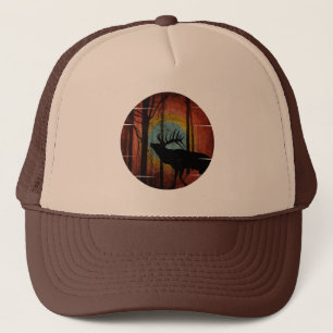 CASQUETTE ELK DANS LE CHAT DU TRUCKER FORESTIER DES BOIS