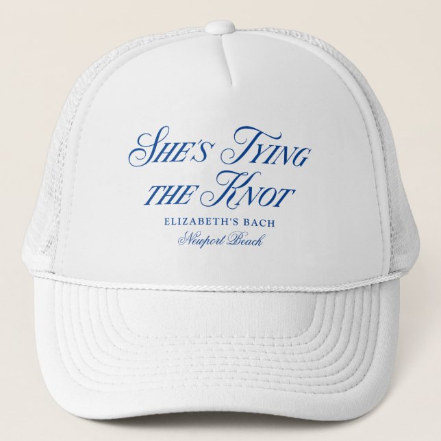 Casquette Elle Noue le Nœud Élégants Nœuds Dessinés à la Mai (Devant)
