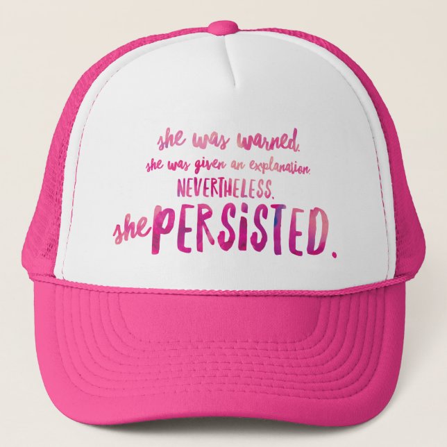 Casquette Elle Persistait Trucker Hat (Devant)