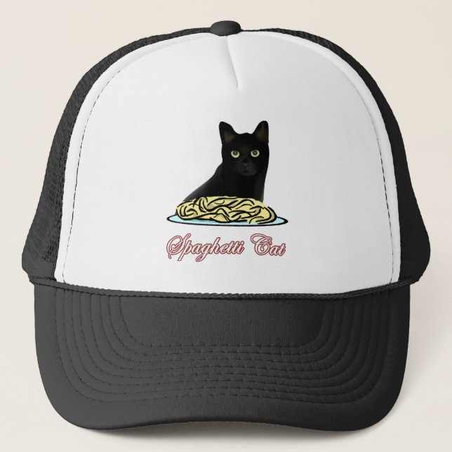 Casquette Éloquence de chat de spaghetti (Devant)