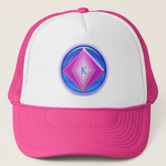Casquette - Emblème à trois dimensions en rose et 