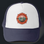 Casquette Emblème de la boussole rétro du parc national des<br><div class="desc">Design vectoriel Channel Islands. Le parc comprend 5 îles riches en écologie au large de la côte sud de la Californie.</div>