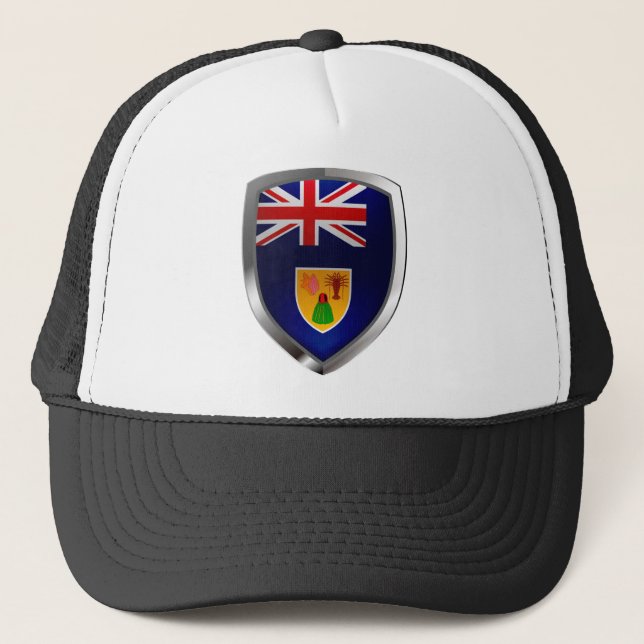 Casquette Emblème métallique des îles Turques et Caïques (Devant)
