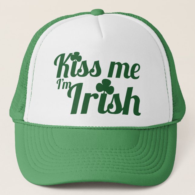 Casquette Embrasse-moi je suis irlandais (Devant)