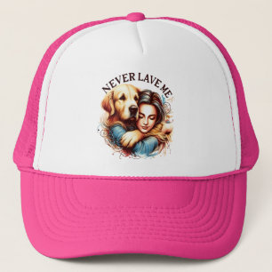 Casquette Embrasser entre la femme et le chien