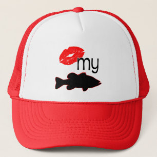 Casquette Embrassez ma perche - pêche au bar drôle