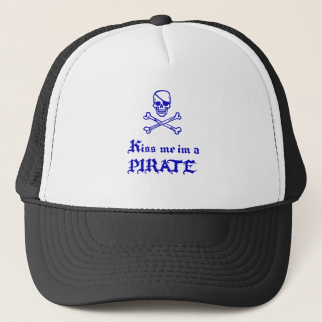 Casquette Embrassez-moi im un pirate (Devant)