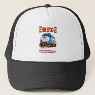Casquette EMD GP38-2 Locomotive diesel GATX bleu et blanc