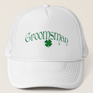 Casquette Emerald Green et Shamrock blanc Groomsman Casquett