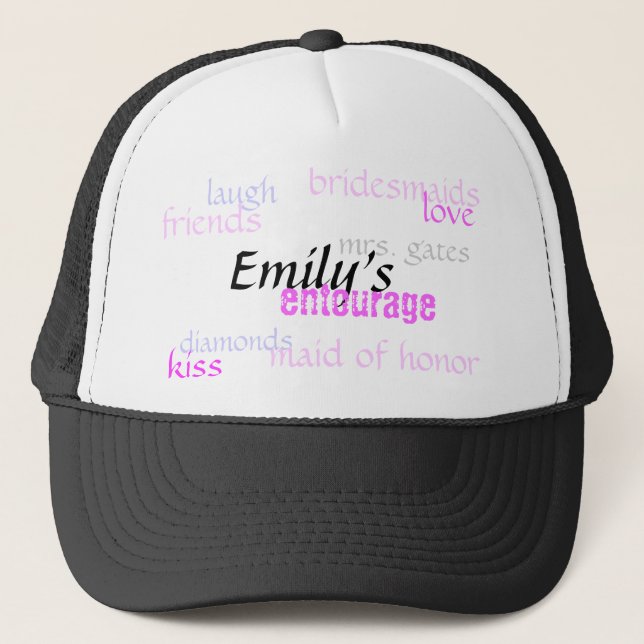 Casquette Emily, entourage, demoiselles d'honneur, amour, (Devant)