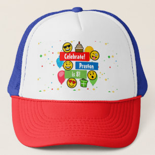 Casquette Emoji coloré Anniversaire Fête Enfants ou Garçons 