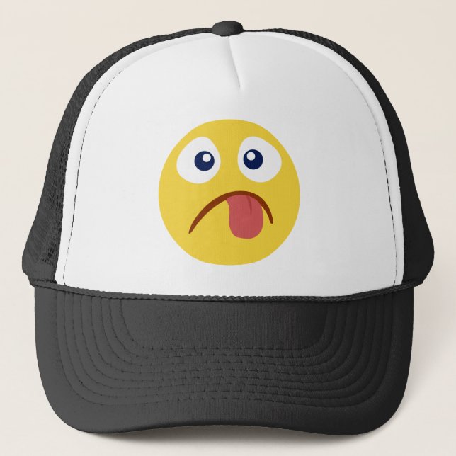 Casquette Emoji de langue coincée (Devant)