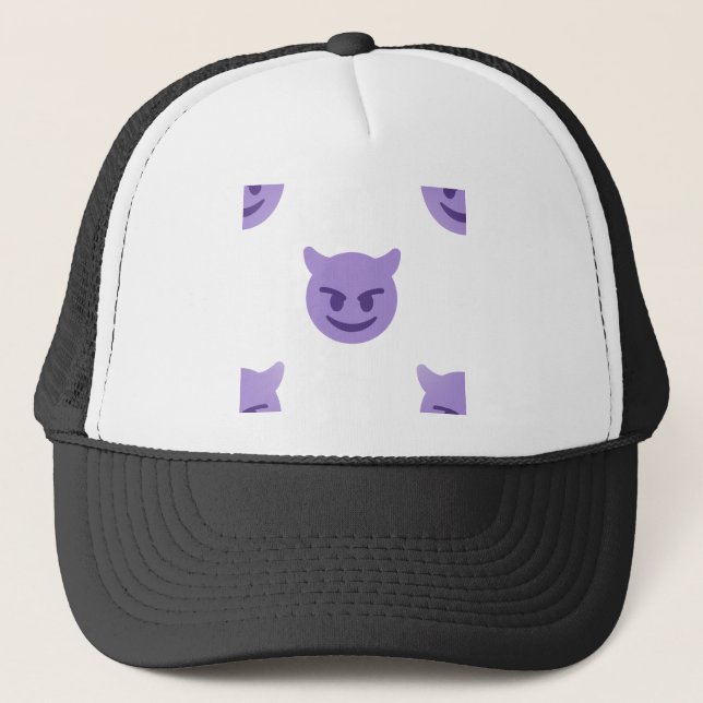 Casquette emoji diable (Devant)