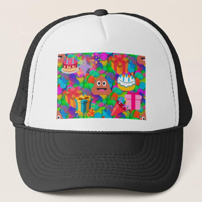 Casquette emoji joyeux pod'anniversaire (Devant)