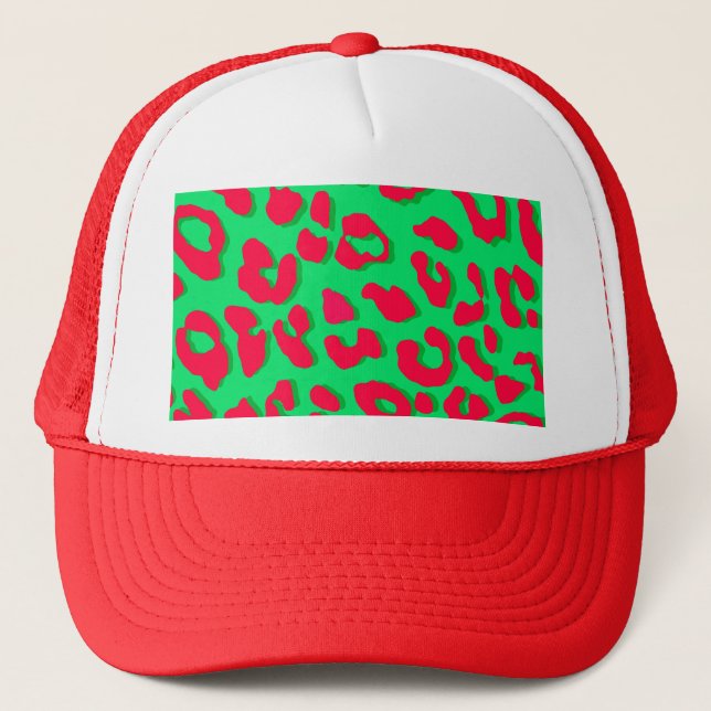 Casquette Empreinte de léopard Red Green (Devant)