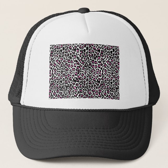 Casquette empreinte de léopard rose (Devant)