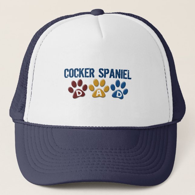Casquette Empreinte de patte 1 de papa de COCKER (Devant)