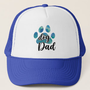 Casquette Empreinte de patte à l'aquarelle Papa Chien Amateu