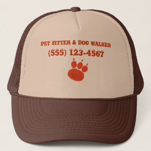 Casquette Empreinte de patte de marchette pour animaux domes
