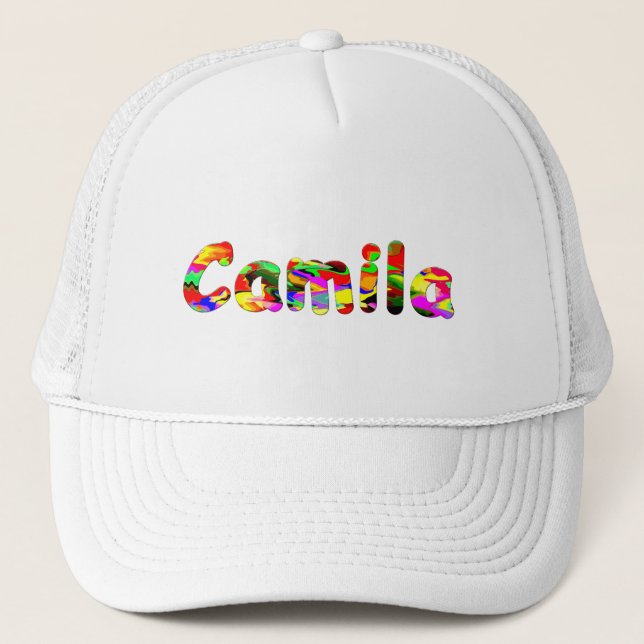 Casquette en maille blanche pour Camila (Devant)
