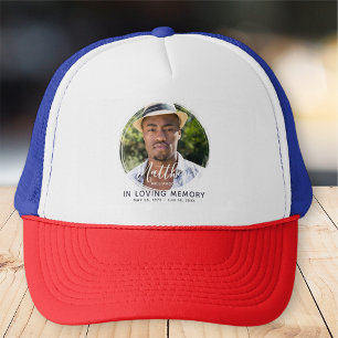 Casquette En mémoire d'amour mémorial photo personnalisée mo