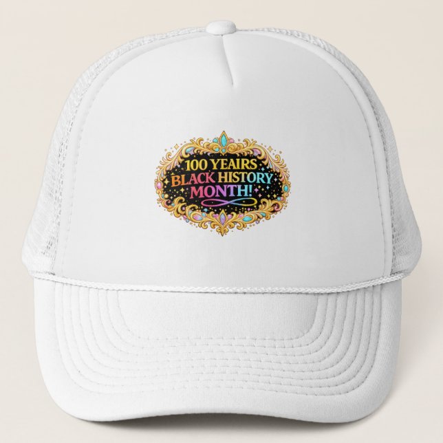 Casquette en mousse 100 ans du Mois de l'histoire  (Devant)