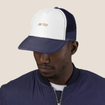Casquette en mousse à message personnalisé Navy Wh