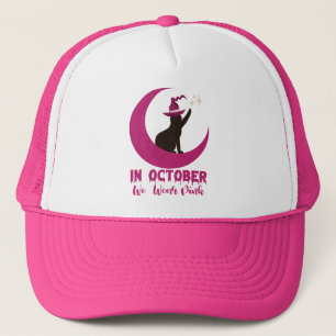 Casquette En Octobre Nous Portons Rose Chat Sensibilisation 
