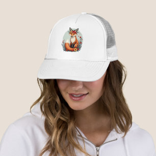 Casquette Enchanter Floral Fox Woodland Folk Art