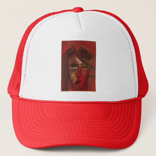Casquette encoche en rouge (Devant)