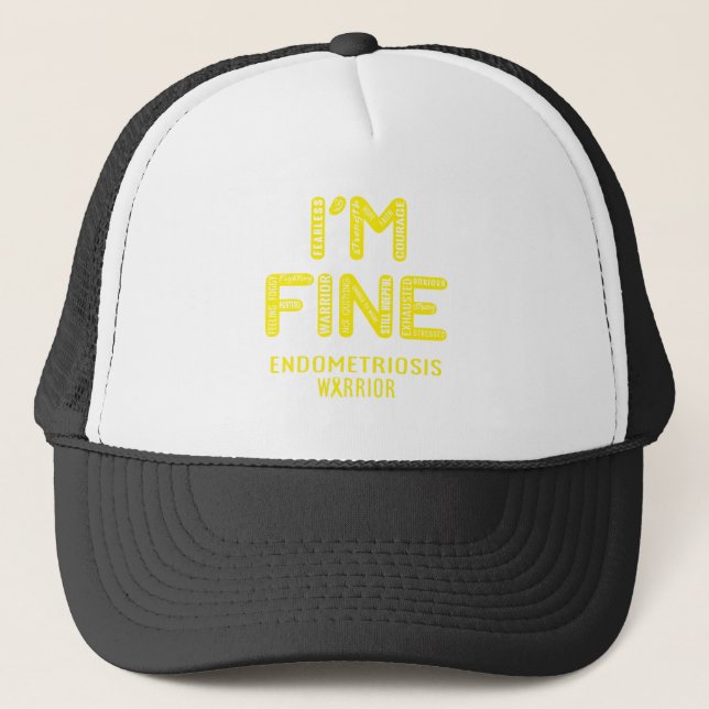 Casquette Endometriosis Warrior - I AM FINE (Devant)