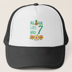Casquette Enfants Aloha Tropical Luau 7 Anniversaire