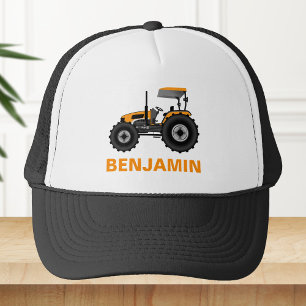 Casquette Enfants jaunes de tracteur de ferme