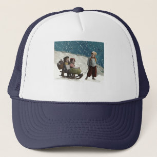 Casquette Enfants vintages Dormir Noël hiver