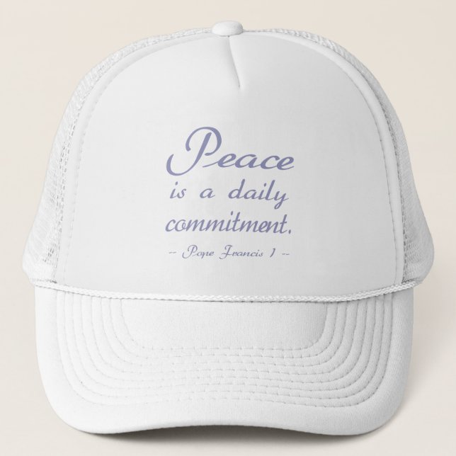 Casquette Engagement de paix du pape François (Devant)