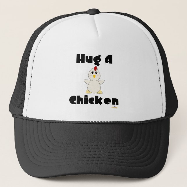 Casquette Énorme Poulet Blanc Accrocher Un Poulet (Devant)