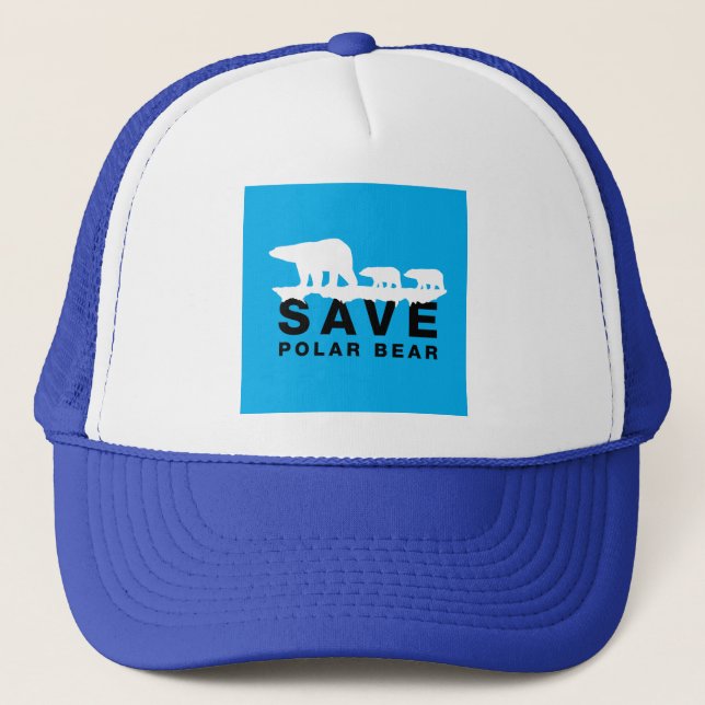 Casquette Enregistrer l'ours polaire (Devant)