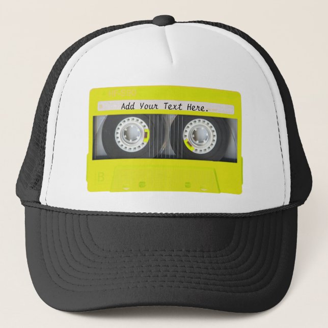Casquette Enregistreur à cassettes personnalisable au néon (Devant)