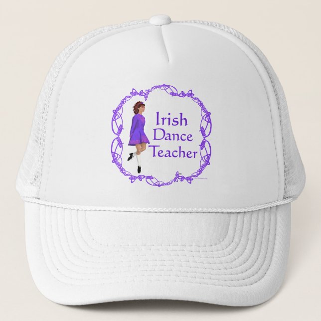 Casquette Enseignant de danse en pas irlandais - violet (Devant)