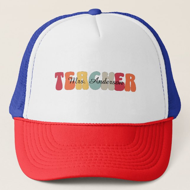 Casquette Enseignant-Enseignement-Rétro-Amusant (Devant)