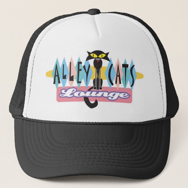 Casquette enseigne de salon rétro alley cats (Devant)