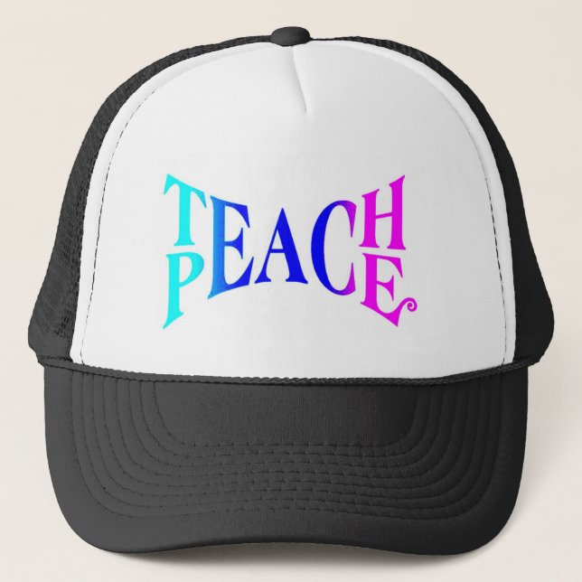 Casquette Enseignez la paix Good Vibes ! (Devant)