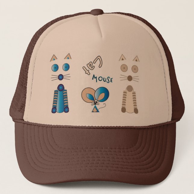 Casquette "Ensemble de nouveau" Chat & souris (Devant)