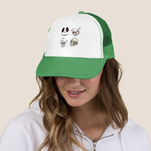 Casquette Ensemble de quatre illustrations de crâne uniques