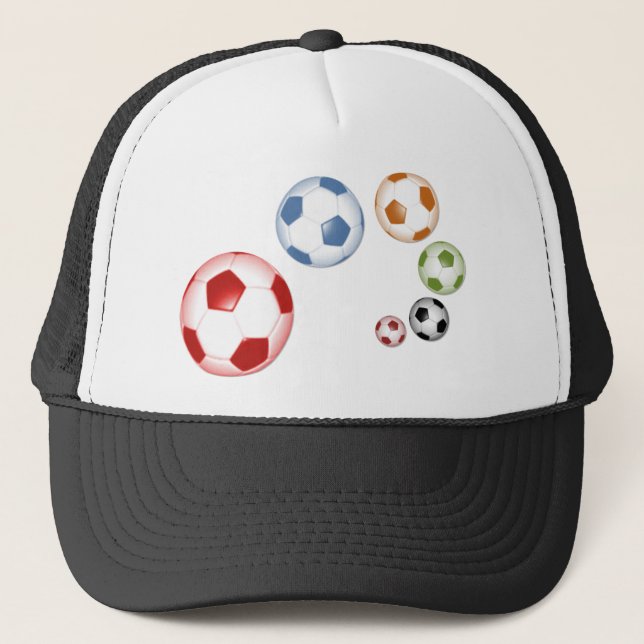 Casquette Ensemble mignon de ballons de football (Devant)