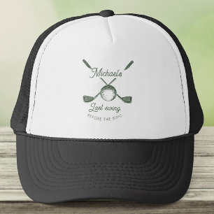 Casquette Enterrement de vie de garçon de golf amusant Derni